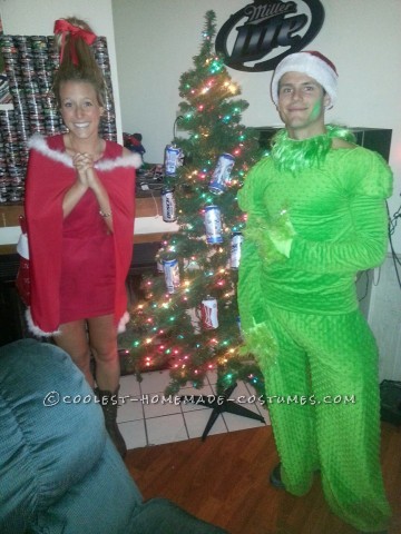 Disfraz hecho a mano de Grinch y Cindy Lou
