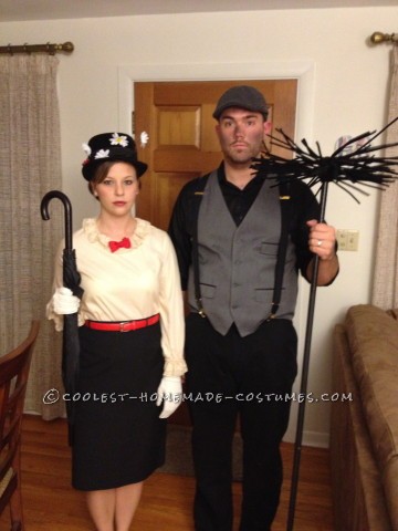 Disfraz nostálgico ligero para pareja de Mary Poppins y Bertha