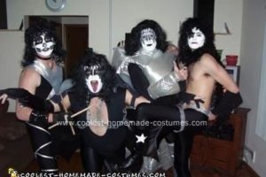 Disfraz original del grupo KISS hecho en casa