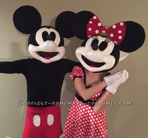 Disfraz vintage de Mickey y Minnie Mouse