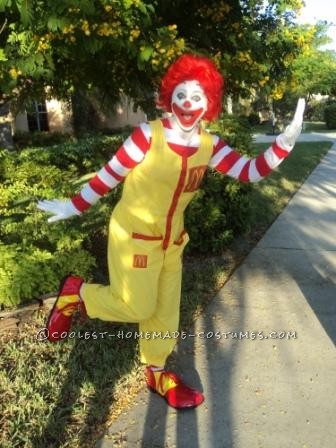 Divertido disfraz casero de Ronald McDonald