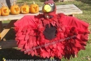 El disfraz de Halloween para niños Cardinal Bird DIY más genial