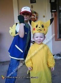 Disfraz de grupo Pokémon casero, Pikachu y Ash