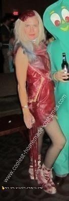 Disfraz de vestido de carne de Lady Gaga