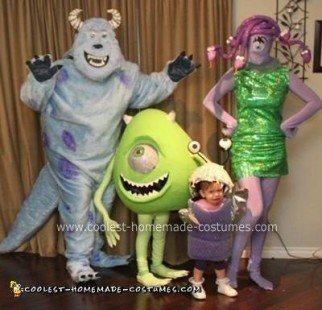 Disfraz de grupo casero Monsters Inc.