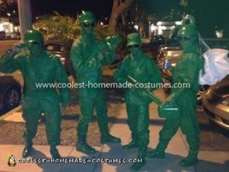 Disfraz de grupo casero soldados del ejercito Toy Story