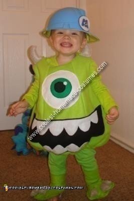 Disfraz de pareja hecho en casa Monster's Inc.