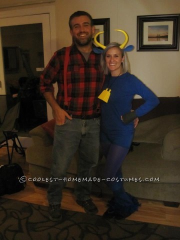 El mejor disfraz de Halloween de Paul Bunyan y Blue Bull de todos los tiempos