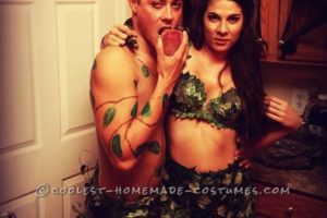 El traje original de un par de pecadores Adán y Eva