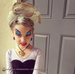 Fantástico disfraz de villana hecho a mano para niños - Ursula