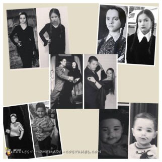 disfraz hecho a mano de la familia addams