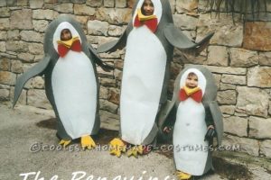 Genial disfraz casero de grupo: pingüinos del Polo Sur