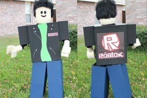 Genial disfraz casero roblox avatar de mi hijo