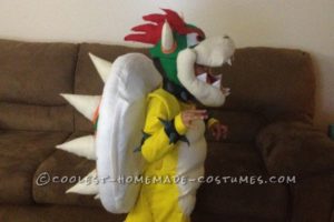 Genial disfraz de Bowser (King Koopa) para Halloween para un niño con sus propias manos