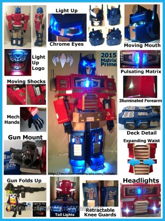 Genial disfraz de Optimus Prime con matriz brillante