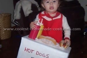 Genial disfraz de vendedor de perritos calientes para Halloween