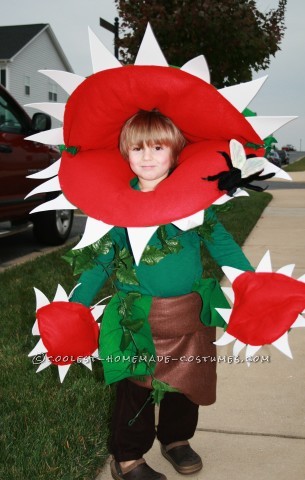 Genial traje de casa Venus Fly Trap para niño