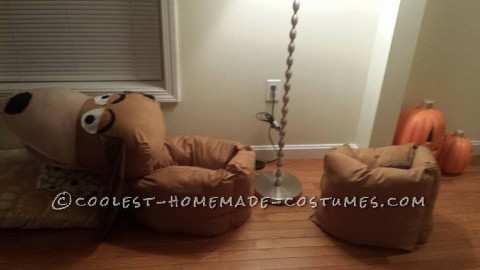 Genial traje de perro ajustado hecho en casa para parejas