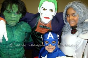 Geniales disfraces caseros para Hulk, Storm, Capitán América y Joker