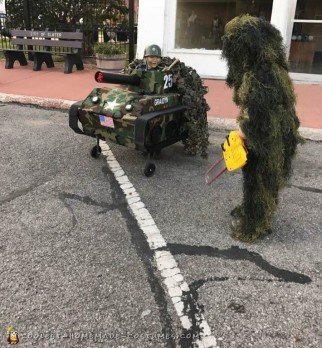Impresionante traje de tanque del ejército