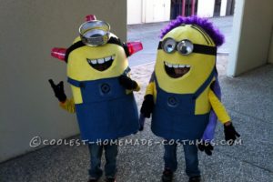 Impresionantes disfraces DIY de Despicable Me 2: B-Do Minion y Half-Good Half-Evil Minion