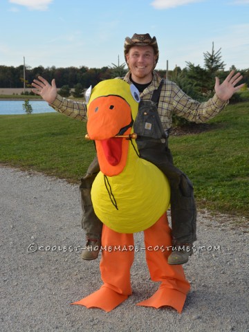 Increíble disfraz de ilusión: pato vaquero