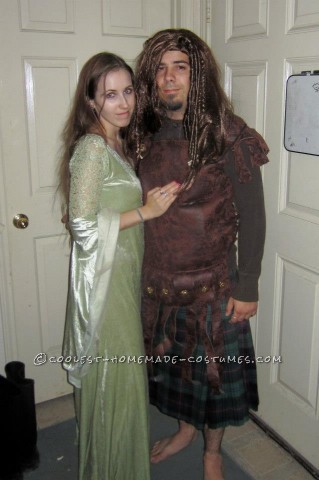 Pareja de disfraces de William Wallace y Murron de Braveheart