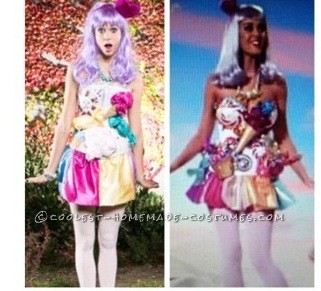 Sexy Katy Perry Candy Land Disfraz de Halloween DIY