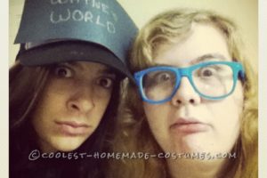 Wayne y Garth parejas de última hora, disfraz de halloween en casa