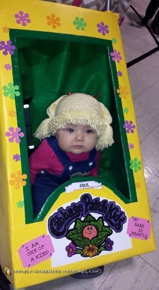 Disfraz de muñeca viviente con campo de coles