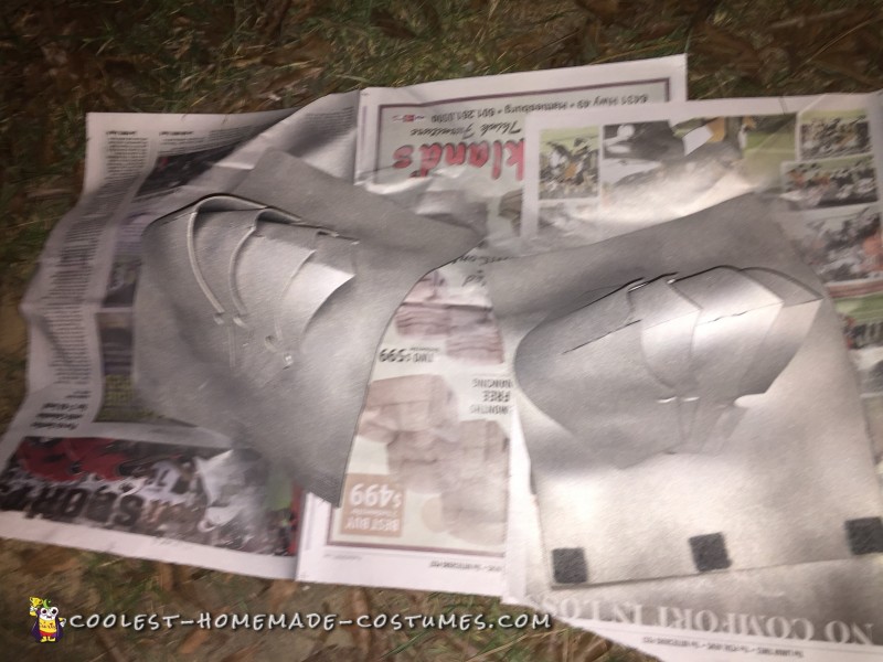 plata pintada con spray