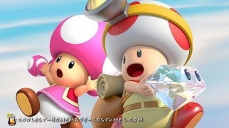 Geniales disfraces de Mario Bros: Capitán Toad, Toadette y Shy Guy