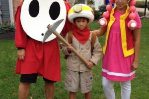 Geniales disfraces de Mario Bros: Capitán Toad, Toadette y Shy Guy