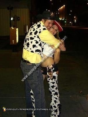 Pareja de disfraces caseros Woody y Jessie
