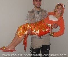 El pescador casero más genial y su pareja atrapada Idea de disfraz de Halloween