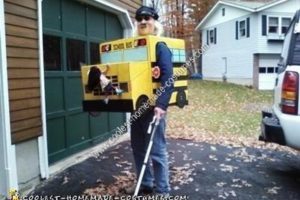 El disfraz de conductor de autobús escolar para ciegos hecho en casa más genial para Halloween