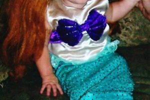 Lindo disfraz de sirenita para niña