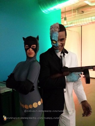 Disfraz y maquillaje de Batman de dos caras