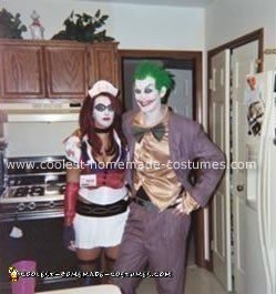 Disfraz casero del Joker y Harley Quinn (Arkham Asylum)