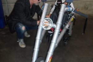 Traje de silla de ruedas de tubería de PVC Harley Davidson