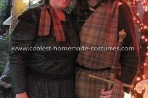 El mejor disfraz de pareja para William Wallace y la princesa Isabelle