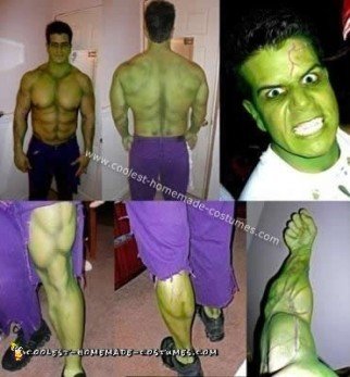 disfraz casero del increible hulk