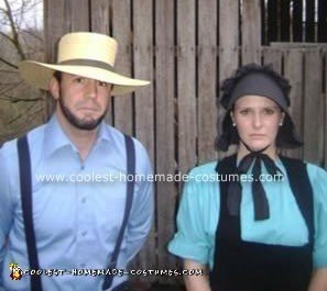 disfraz de pareja amish