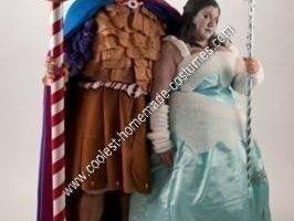 El disfraz casero más genial de Queen Frostine y Candy King de Candyland Couple Costume