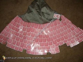 Idea casera de disfraz de reina de corazones para Halloween