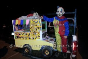 El camión I-Scream más aterrador disfrazado de payaso loco