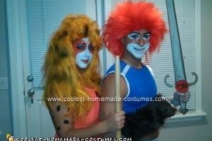 El mejor disfraz de Halloween de pareja de Lion-o y Cheetara of the Thunder Cats