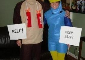 Los mejores disfraces de pareja Wile E Coyote y Roadrunner