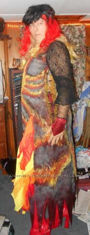 Disfraz de demonio del fuego infernal de azufre