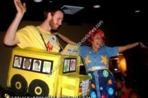 El autobús escolar mágico casero más genial y el disfraz de pareja de Miss Frizzle